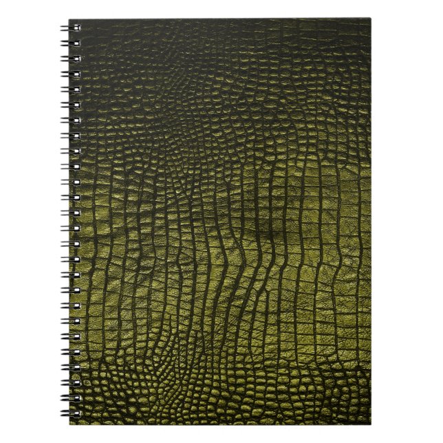 Luxurious dark crocodile skin texture. notebook (Front)