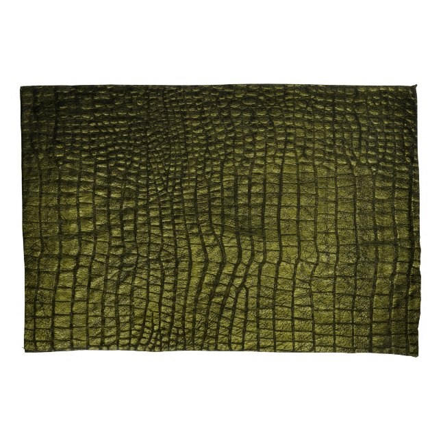 Luxurious dark crocodile skin texture. pillowcase (Front)