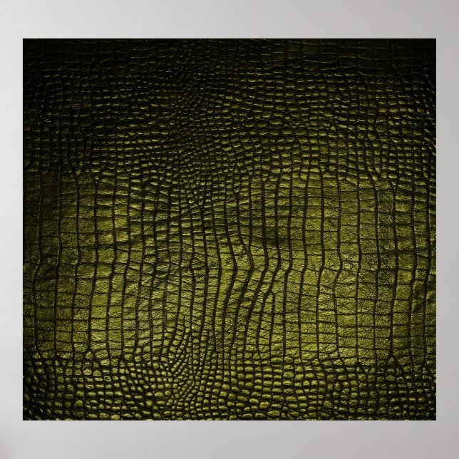 Luxurious dark crocodile skin texture. poster (Front)