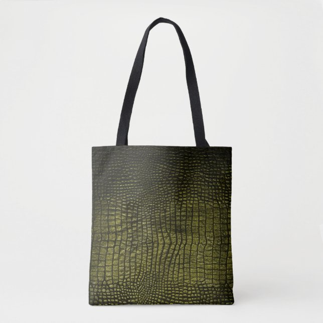 Luxurious dark crocodile skin texture. tote bag (Front)
