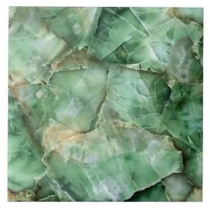 Luxurious Dark Green Gemstone Modern Aesthetic Tile