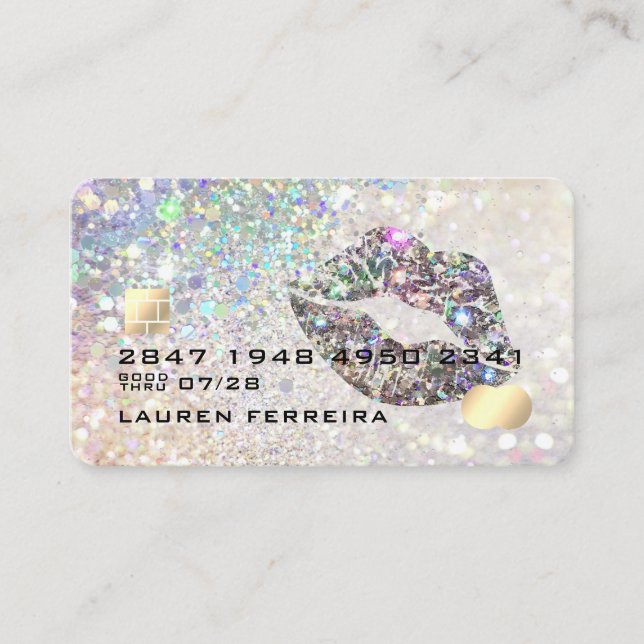 Luxurious Diamond Glitter Credit Card Style (Front)