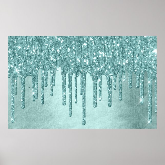 Luxurious Drip Decor | Pastel Turquoise and Mint (Front)