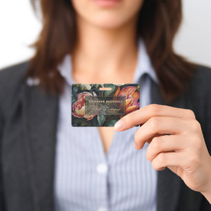 Luxurious Dutch Floral Painting Floral Design ID Badge