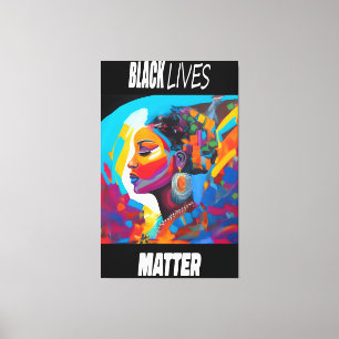 Luxurious Empowered Colors Black Lives Matter Canvas Print
