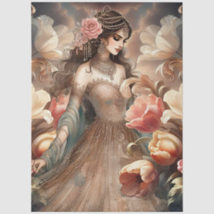 Luxurious Ethereal Beauty & Baroque Style Florals  Tissue Paper
