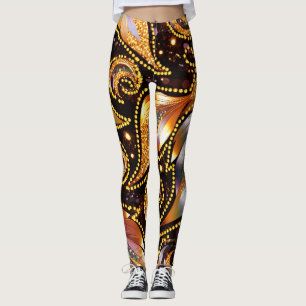 Luxurious Feathers Abstract Leggings