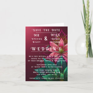 Luxurious Floral Wedding Invitation Suite