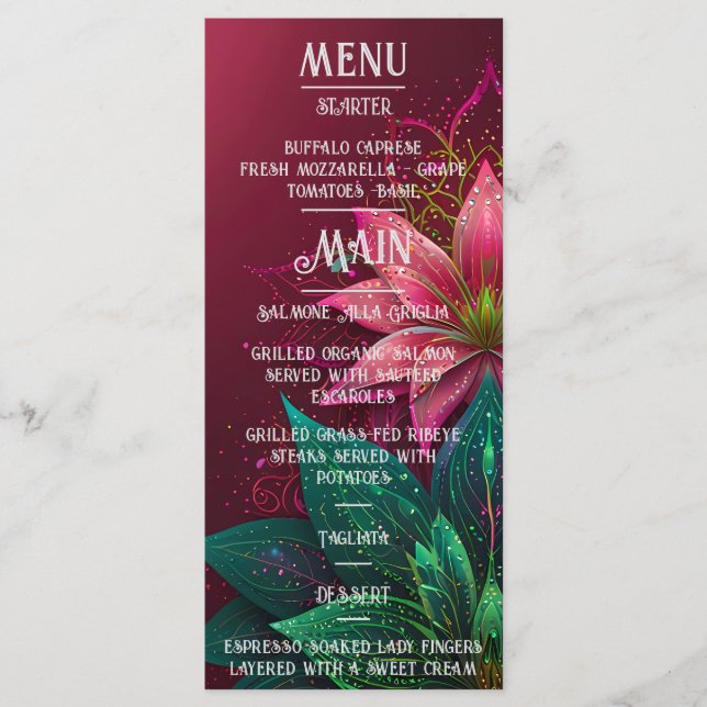 Luxurious Floral Wedding Invitation Suite (Front)