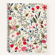 Luxurious Flowery Spiral notebook