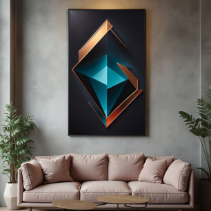 Luxurious Geometry: The Sparkle of the Future in A Poster