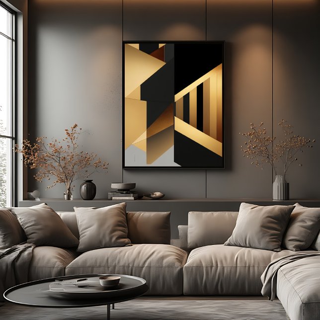 Luxurious Gold Black Abstract Canvas Print (Creator Uploaded)