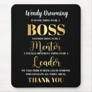 Luxurious gold Boss appreciation week Mouse Mat