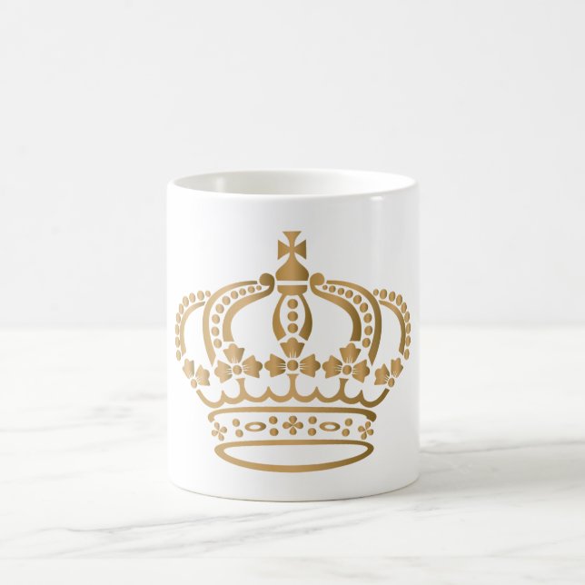Luxurious Gold Crown Coffee Mug (Center)