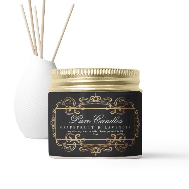 Luxurious Gold Foil Swirls Elegant Black Product (Creator Uploaded)