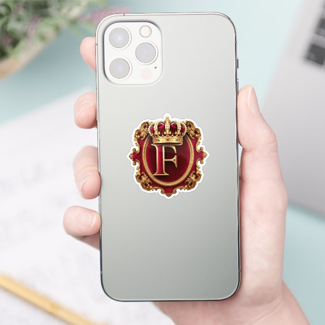 Luxurious Gold Frame With Crowned Monogram (Phone)