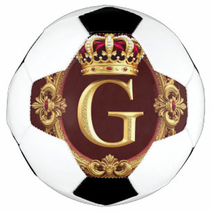 Luxurious Gold Frame With Crowned Monogram Football