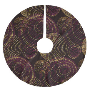 Luxurious Gold Geometric Print Brushed Polyester Tree Skirt