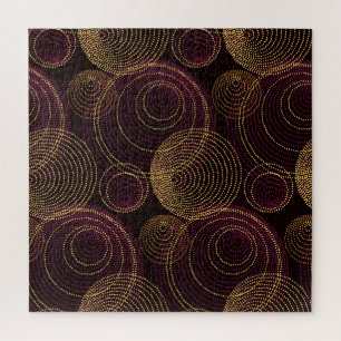 Luxurious Gold Geometric Print Jigsaw Puzzle