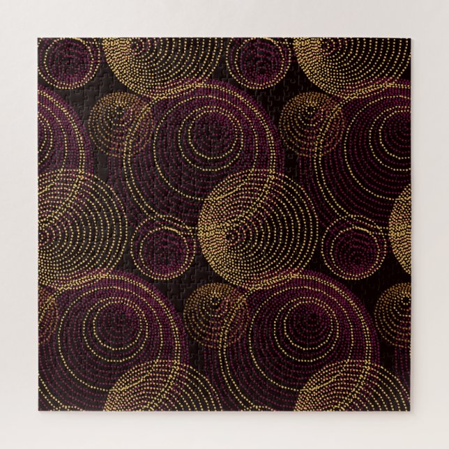 Luxurious Gold Geometric Print Jigsaw Puzzle (Vertical)