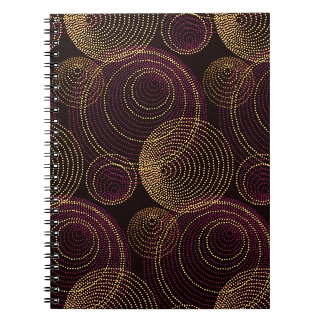 Luxurious Gold Geometric Print Notebook (Front)