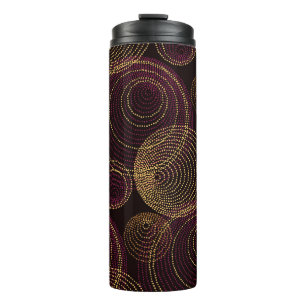 Luxurious Gold Geometric Print Thermal Tumbler
