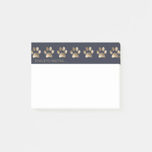 Luxurious Gold Paw Print Animal Lover Post-it Notes
