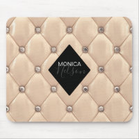 Luxurious Gold Tufted Monogram