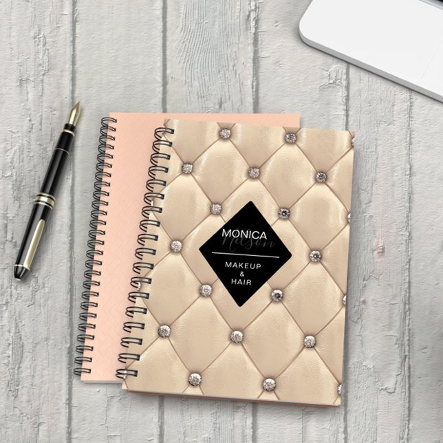 Luxurious Gold Tufted Monogram Notebook (Creator Uploaded)