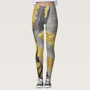 Luxurious Gold: Vintage Grunge Texture. Leggings