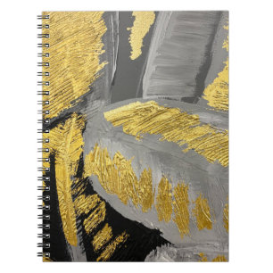 Luxurious Gold: Vintage Grunge Texture. Notebook
