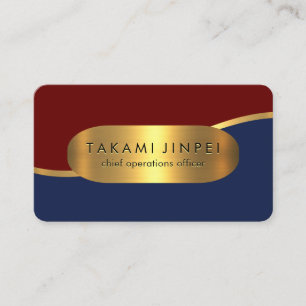 Luxurious Gold Wave Layers CEO Business Card