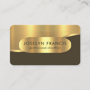 Luxurious Gold Wave Layers Chauffeur Business Card