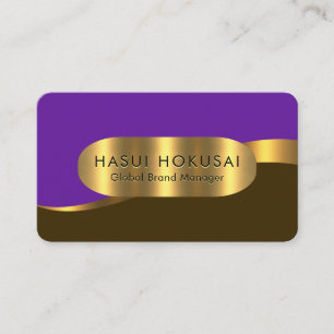 Luxurious Gold Wave Layers COO Boss Business Card