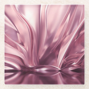 Luxurious Golden 3D Illustration Background Glass Coaster