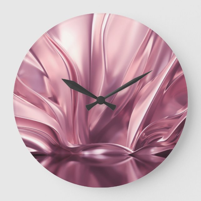 Luxurious Golden 3D Illustration Background Large Clock (Front)