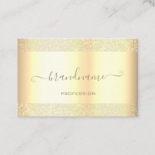 Luxurious Golden Colored with Gold Border Elegant Business Card