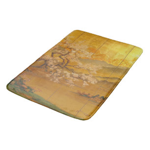 Luxurious Golden Dawn Opulent Far East Inspired Bath Mat