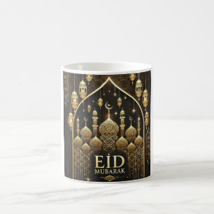 Luxurious Golden Eid Mubarak Mosque Design Coffee Mug