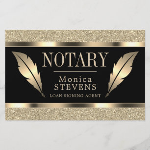 Luxurious golden ink pen feather flyer