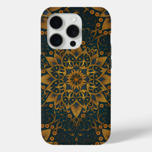 Luxurious Golden Mandala iPhone 15 Pro Case