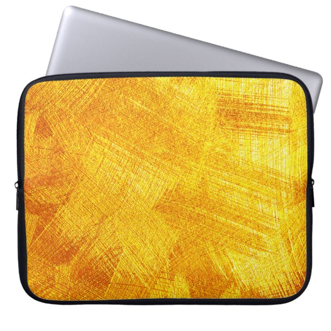 Luxurious golden texture, abstract background. laptop sleeve (Front)