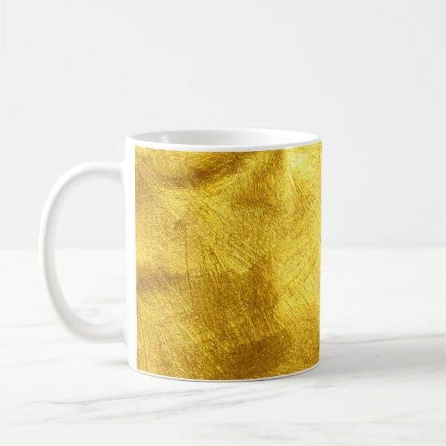 Luxurious Golden Texture Design Coffee Mug (Left)