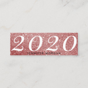 Luxurious graduation rose gold glitter Name Card