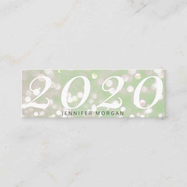 Luxurious graduation sparkle glitter Name Card (Front)