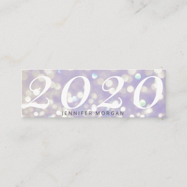 Luxurious graduation sparkle glitter Name Card (Front)