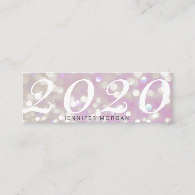 Luxurious graduation sparkle glitter Name Card (Front)