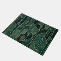 Luxurious Green and Gold Art Deco Pattern