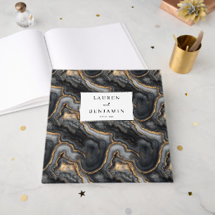 Luxurious Grey Marbled Elegancy Guest Book