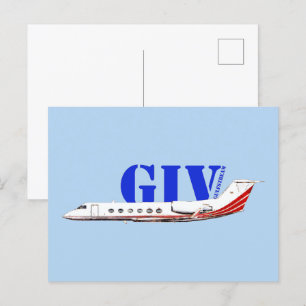 Luxurious Gulfstream IV Private Jet Postcard